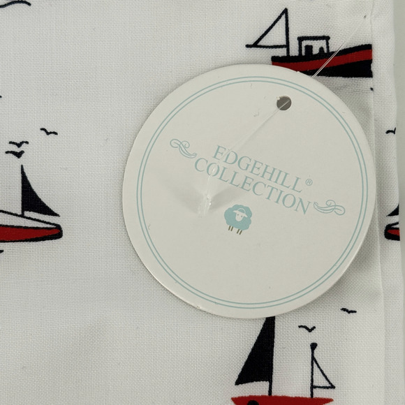 Edgehill Collection Smocked Jon Jon Romper Baby Boy Size 3 Mo Nautical Sail Boat - Picture 7 of 7